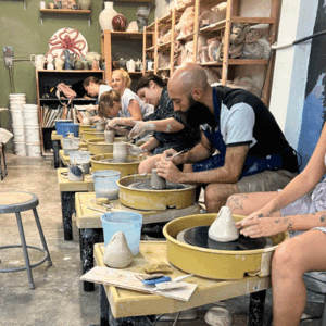 Pottery Students on Wheels